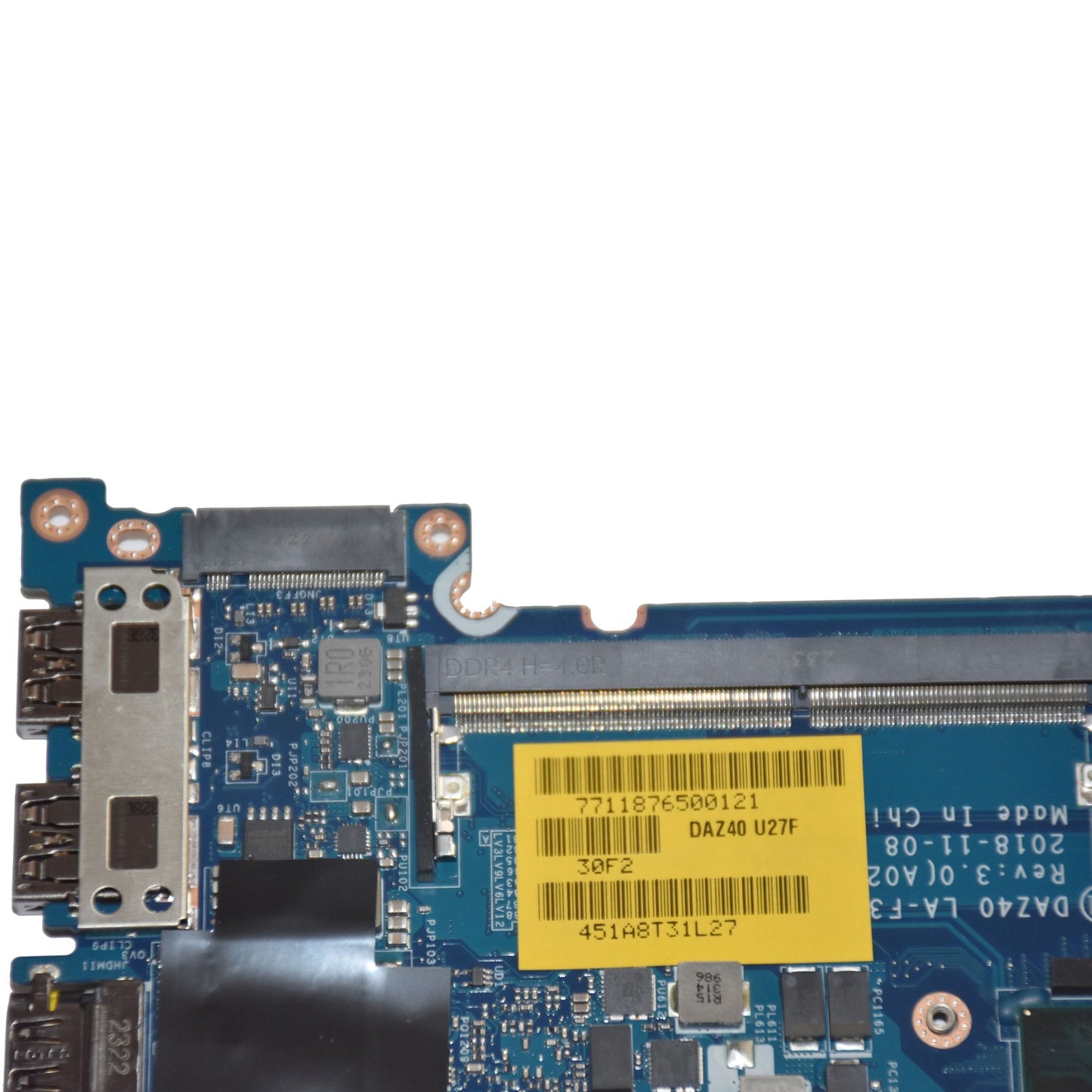 Dell Latitude 7490 Motherboard i7-8650U 1.9GHz Quad-Core DAZ40 LA-F321P PP44F