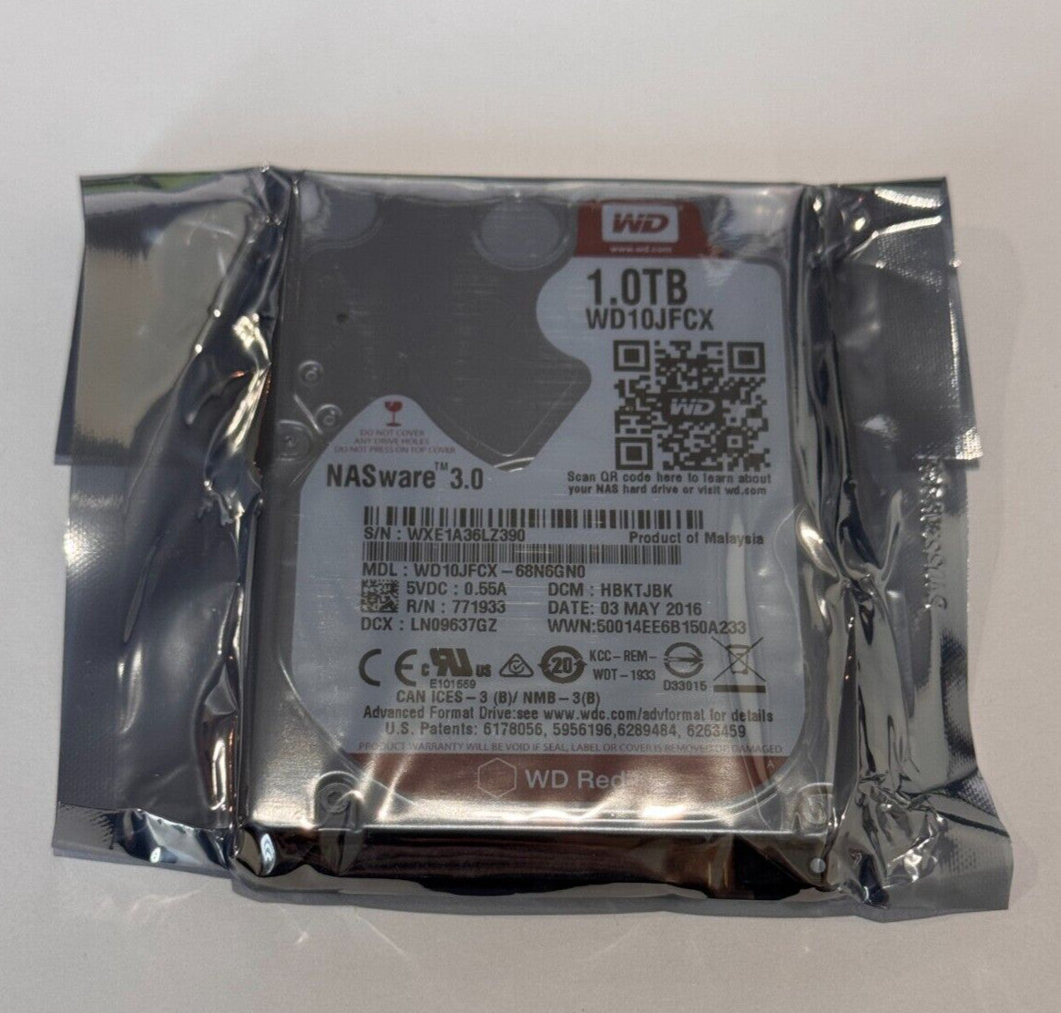 Western Digital 1TB WD10JFCX NAS 5400RPM 16MB SATA 2.5" Laptop HDD