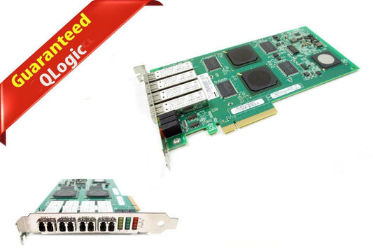 QLogic QLE2464 PX2610402-02 PCI-E Quad Port Fibre Channel HBA Card W/Transceiver