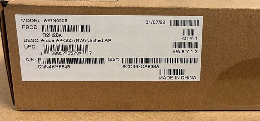 HPE Aruba AP-505 Campus Wireless Access Point - R2H28A NEW