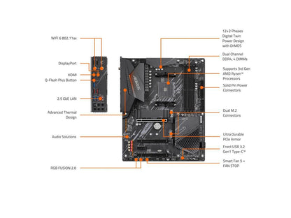GIGABYTE B550 AORUS ELITE AX V3 MB GIGABYTE|B550 AORUS ELITE AX V3 R MB