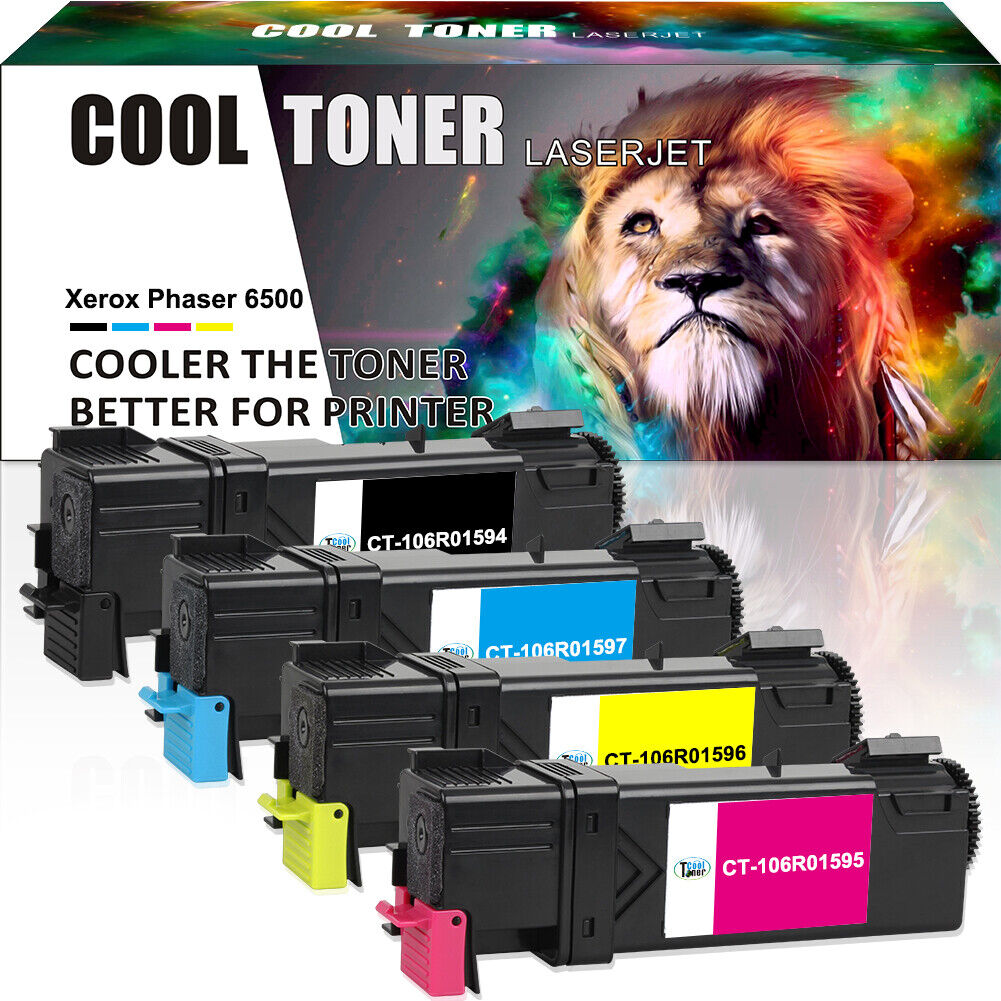 4 Pack Set for 106R01597 Toner Xerox Phaser 6500 6500N 6500DN Workcentre 6505