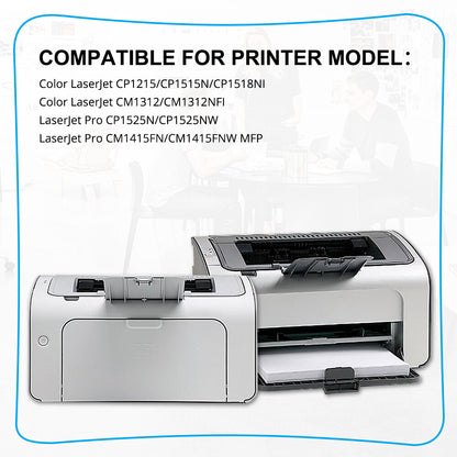 3PK Color CB540A 125A Toner Cartridge For HP LaserJet CP1215 CP1518NI CM1312NFI