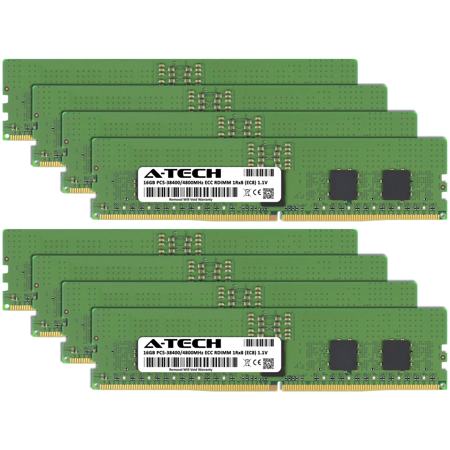 128GB 8x16GB PC5-4800 EC8 RDIMM Supermicro 221GE-NR 521E-WR Memory RAM