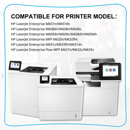 2x Toner Compatible with HP 37A CF237A LaserJet Enterprise M607dn M607n M608dn