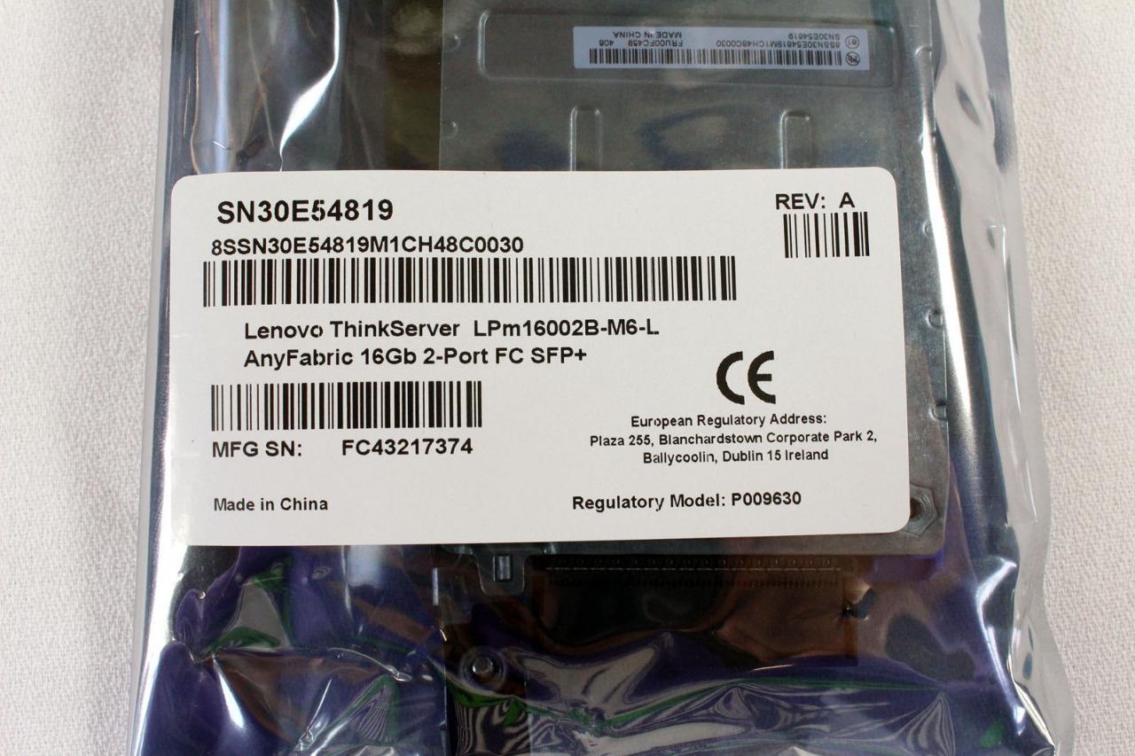 Lenovo ThinkServer LPm16002B-M6-L 16Gb 2-Port FC SFP+ AnyFabric SN30E54819