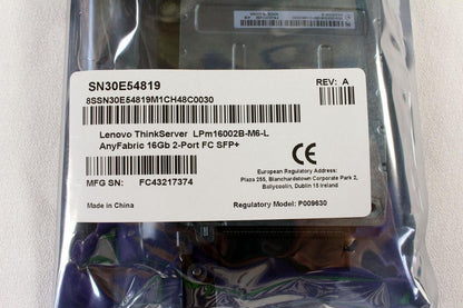 Lenovo ThinkServer LPm16002B-M6-L 16Gb 2-Port FC SFP+ AnyFabric SN30E54819