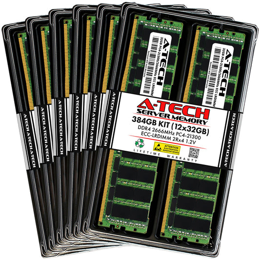 384GB 12x 32GB PC4-2666 LRDIMM Lenovo ThinkServer RD650 (E5-2600 v3) Memory RAM