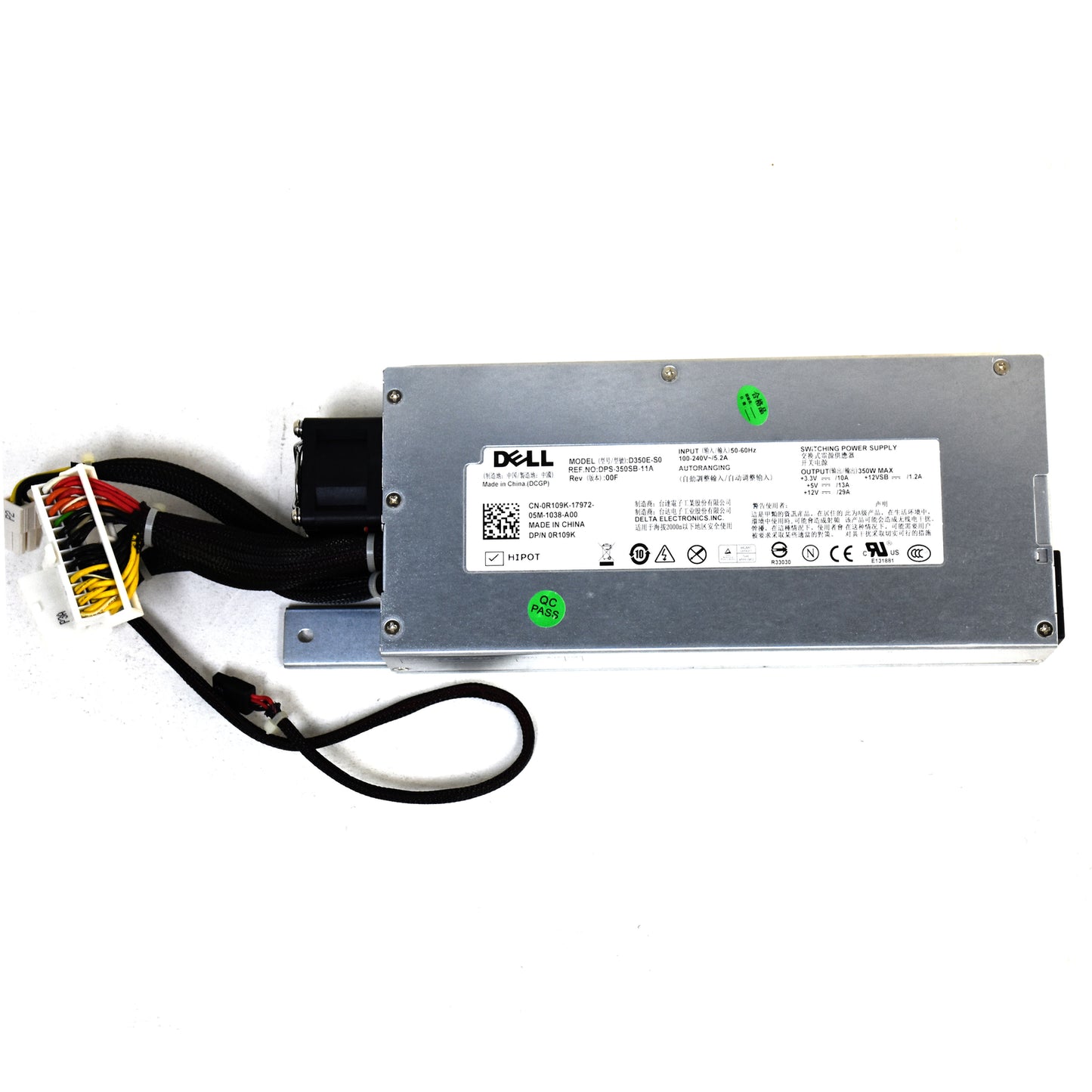 Dell PowerEdge R310 350W Non-Redundant PSU Power Supply Unit D350E-S0 R109K
