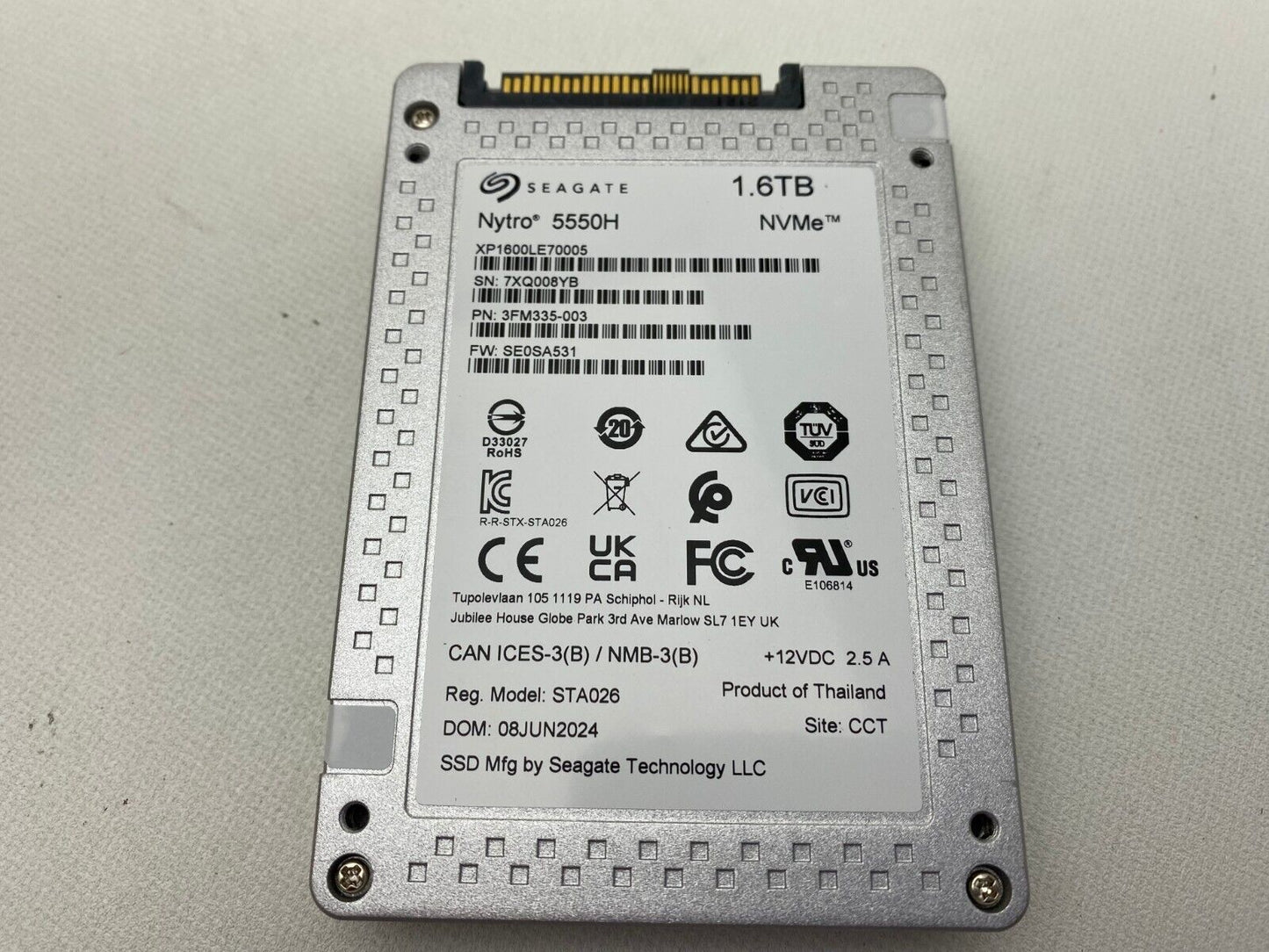 New 1.6TB Seagate Nytro 5550H PCI-E Gen4 4 Nvme 2.5" SSD XP1600LE70005