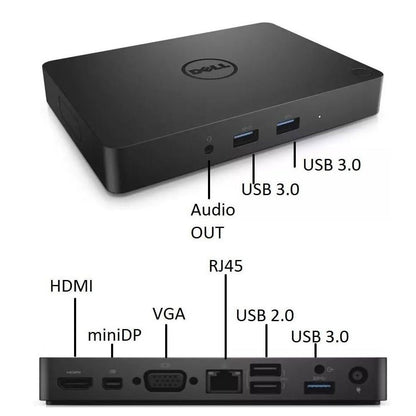 Dell WD15 Docking Station K17A Thunderbolt USB-C 4K Dock W/ 130W Adapter 3R1D3