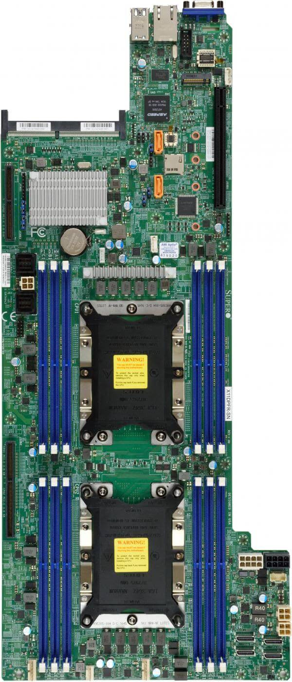 SuperMicro X11DPFR-SN MB - FatTwin Rear I/O, Skylake, 12 DIMM DDR4, NVMe, SIOM