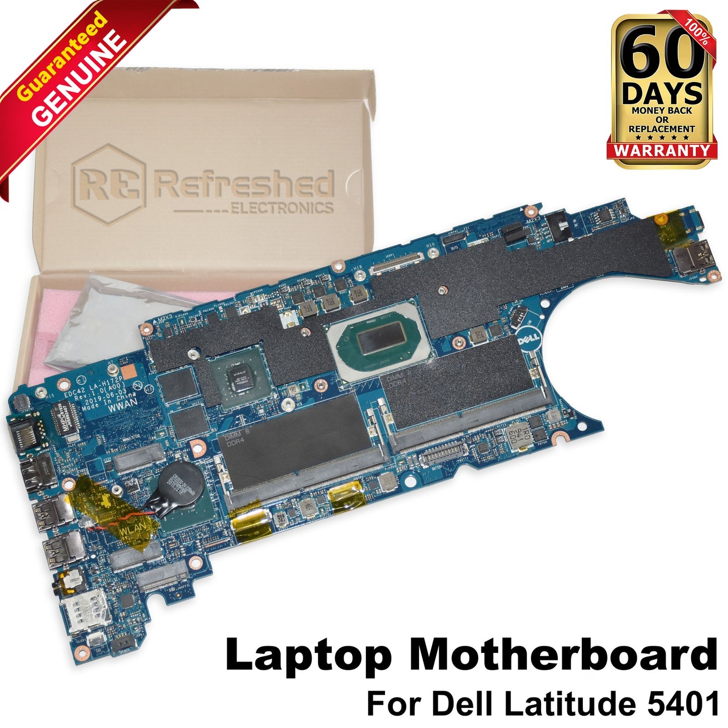 Dell Latitude 5401 Laptop Motherboard i5-9400H CPU Nvidia MX150 LA-H172P 4TXRT