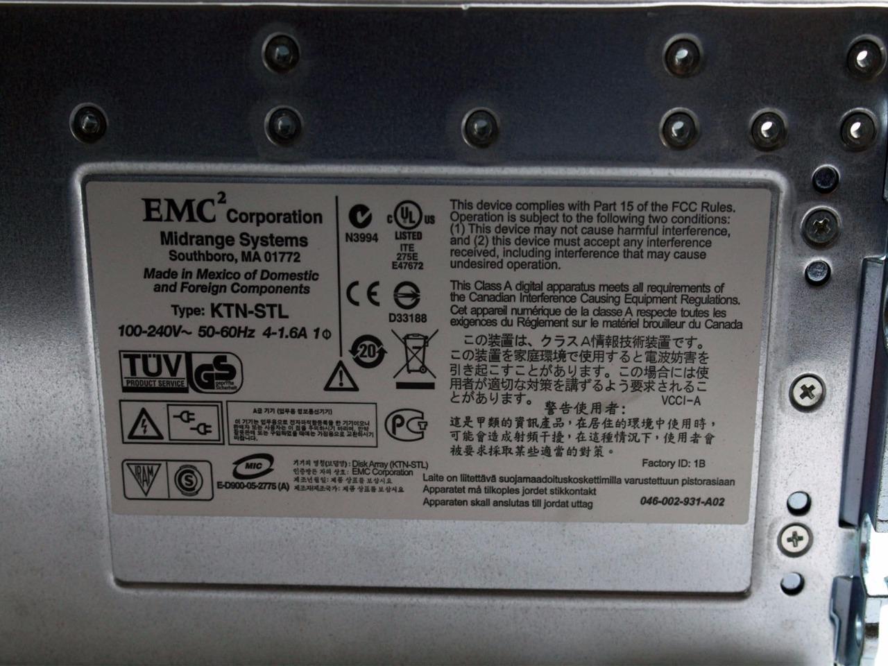 OEM Dell EMC 15 Bay KTN-STL Model Fibre Channel Internal Enclosure Chasis UJ460
