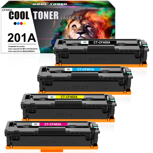 4x High Yield CF400X 201X Toner Compatible For HP Color Laser Jet Pro MFP M277dw