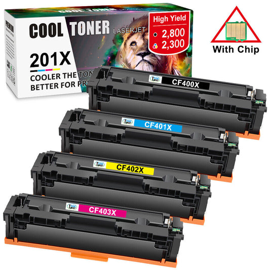 4 PACK Compatible For HP LaserJet Pro MFP M277dw M252dw Toner CF400X 201X ink