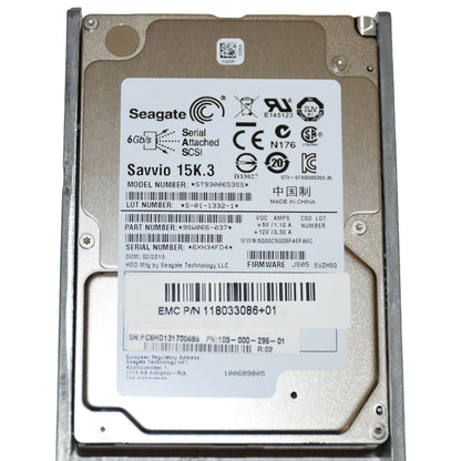 Seagate Savvio 15K.3 ST9300653SS 300GB 15000 RPM 64MB Cache SAS 6Gb/s 2.5" HDD (NOT FOR HOME PC)