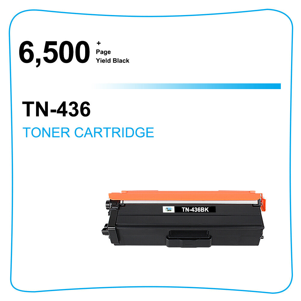 2-Pack TN436 Toner Cartridge Compatible for Brother TN433 HL-L8360CDW L8360CDWT
