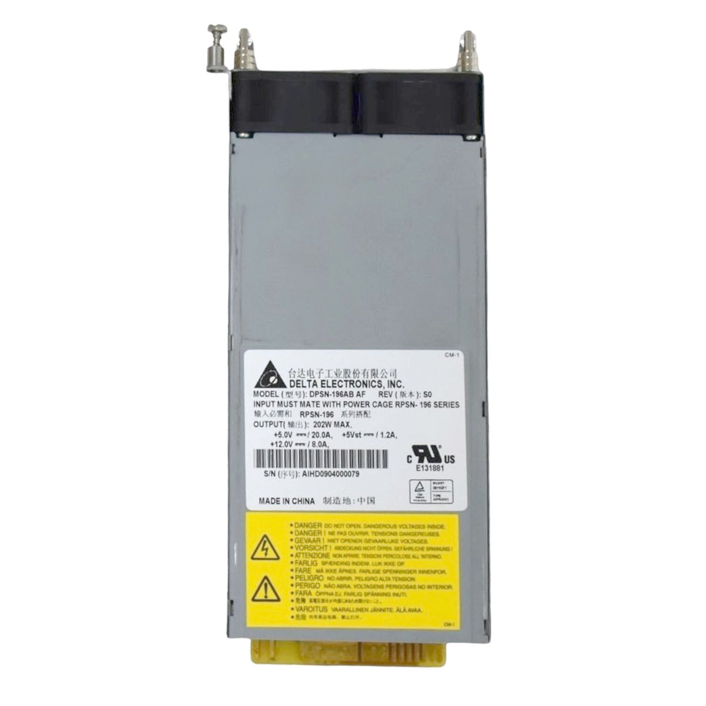 Genuine Dell PowerEdge 6024R Power Supply 202W Delta DPSN-196AB RPSN-196 M0525