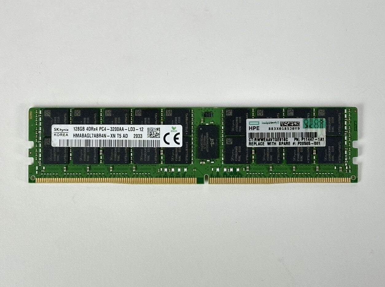HPE P11447-1A1 1x 128GB 4DRx4 PC4-3200AA-L ECC LRDIMM DDR4 RAM Memory Hynix (NOT FOR HOME PC)