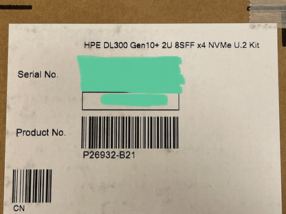 HPE DL385 DL380 Gen10/Plus/V2/Gen11 8SFF x4 NVMe U.2 SSD BC Kit Cage+Power Cbl