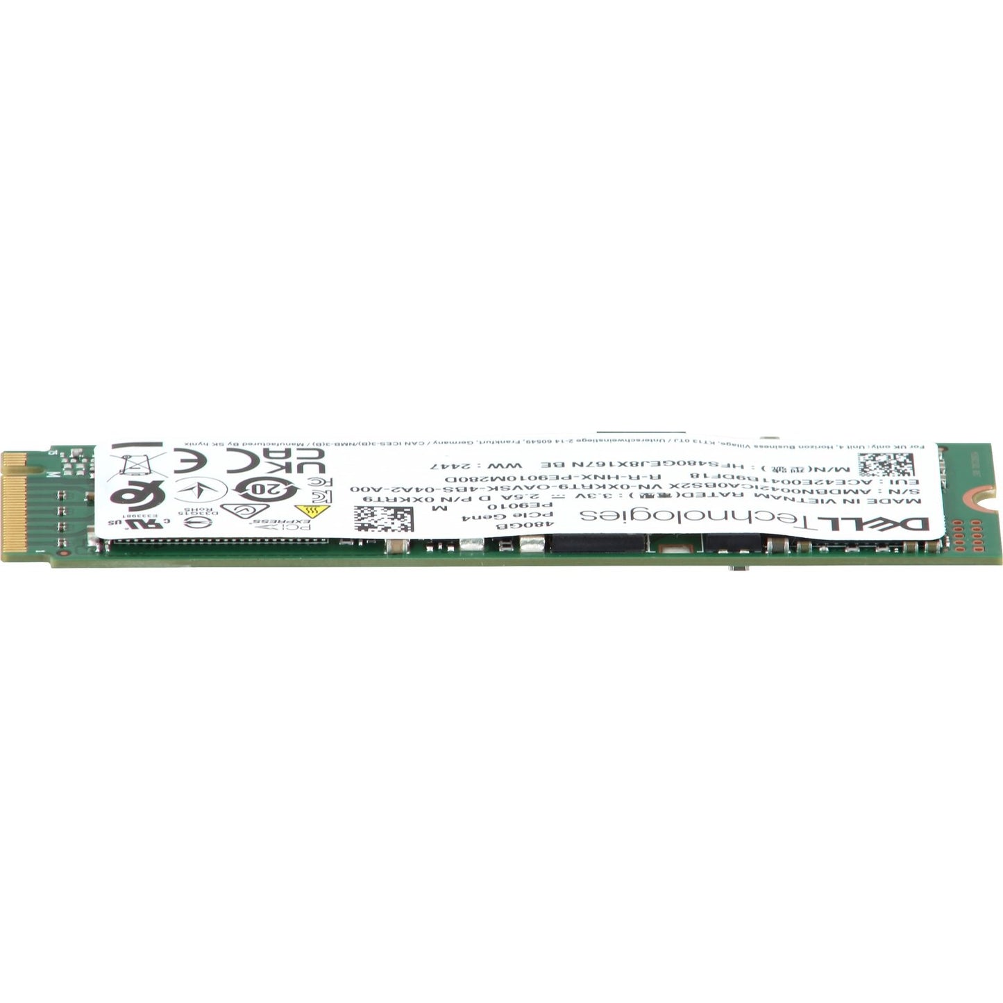 Dell 480GB Gen4 NVMe RI TLC 2280 M.2 SSD PE9010 (XKRT9) -CR