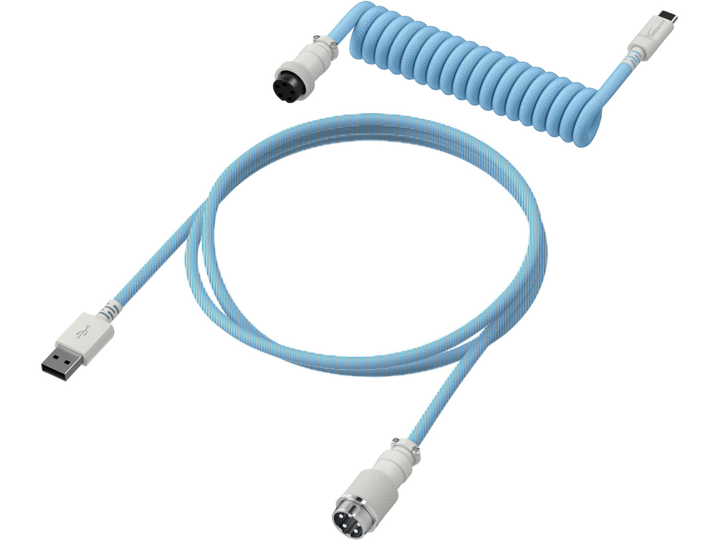 HyperX USB-C Coiled Cable Light Blue-White