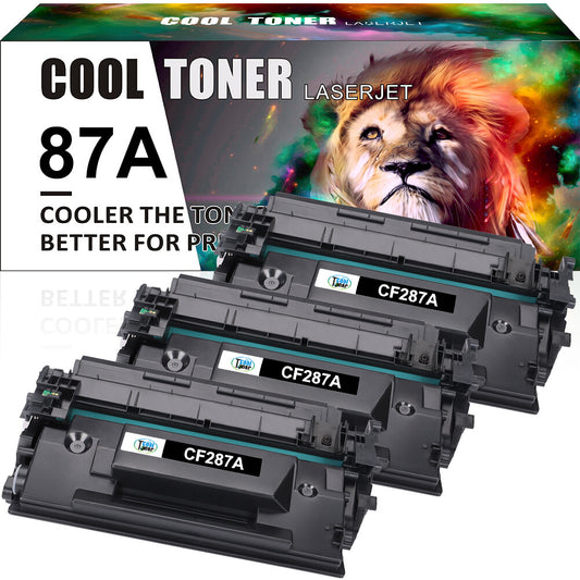 3 Pack - CF287A 87A Toner for HP LaserJet Pro MFP M527f / M506 M506n M506dn M501