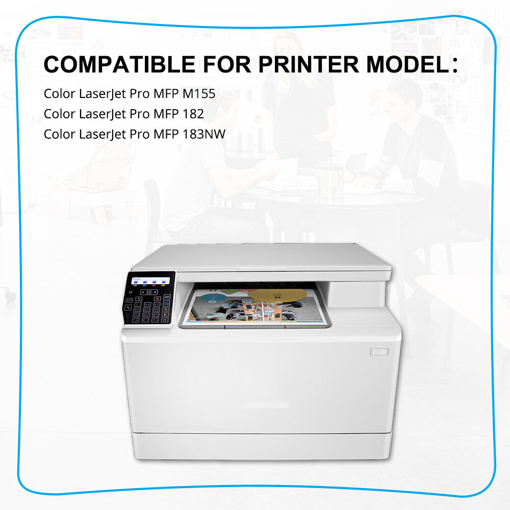 [With Chip]4 x Toner W2310A Compatible with HP 215A Pro M155 MFP M182nw M183fw