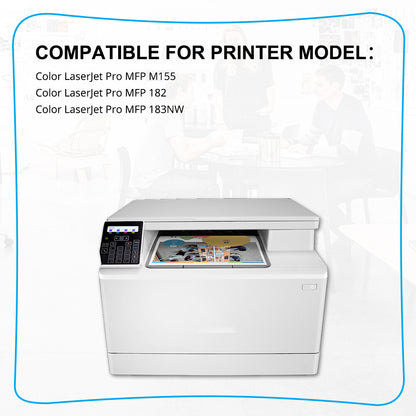 [With Chip]4 x Toner W2310A Compatible with HP 215A Pro M155 MFP M182nw M183fw