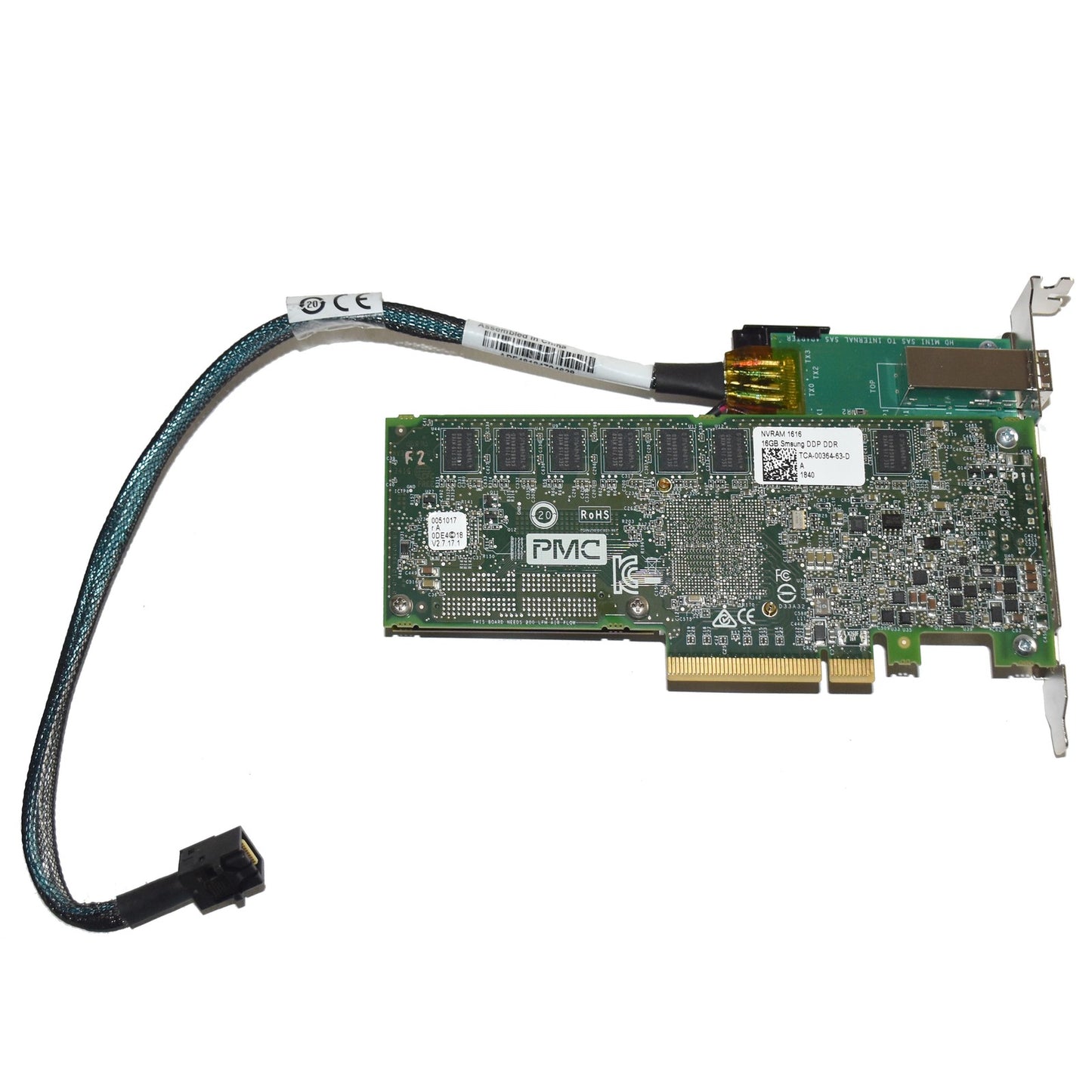 EMC PCA-00364 NVRAM 16GB DDR Mini-SAS HD PCIe 3.0 x8 Accelerator Card NV-1616 (NOT FOR HOME PC)
