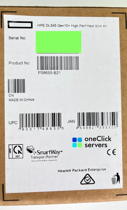 HPE P38655-B21 ProLiant DL345 Gen10 Plus High Performance Heat Sink Kit DL385