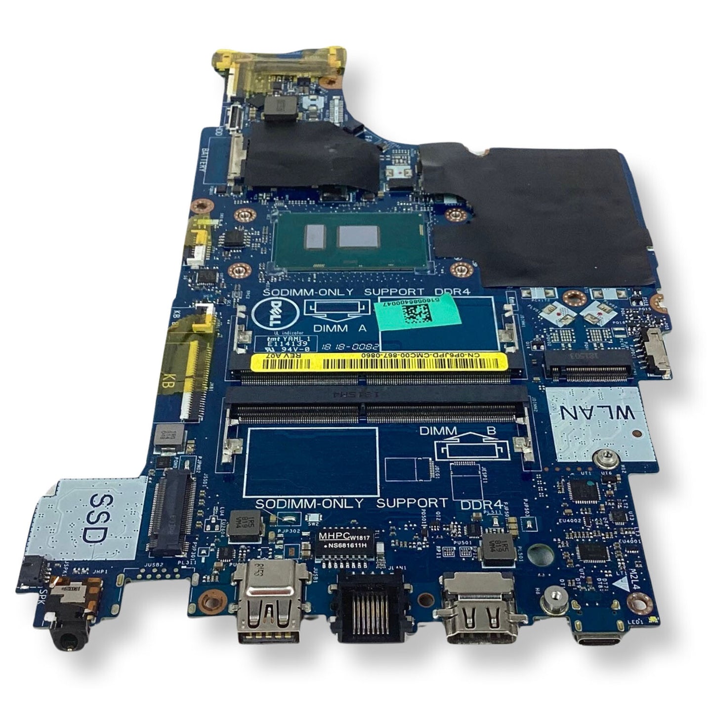 Dell Latitude 3490 3590 Laptop Motherboard Core i3-7130 2.7GHz LA-F115P P6JPD