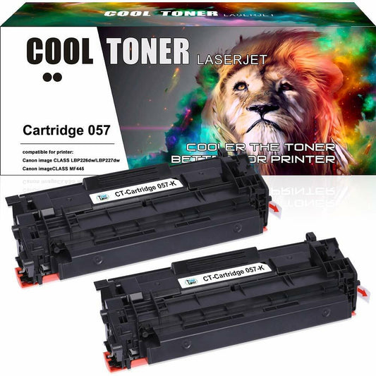 2 PACK Toner for Canon 057 ImageCLASS LBP226dw MF445dw LBP227dw MF448dw MF449dw