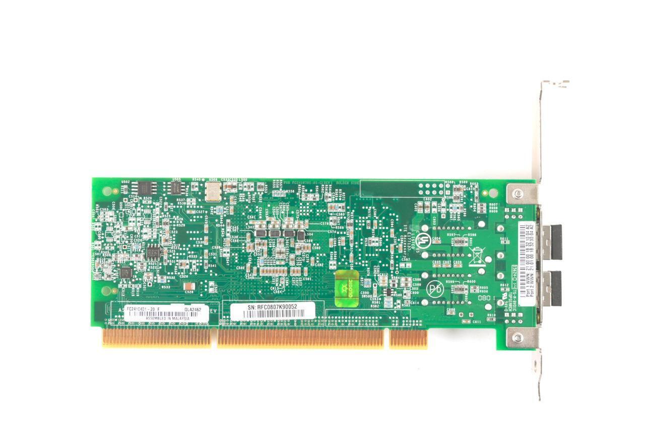 Qlogic QLA2462 4GB Dual Port FC PCIx Network JYGMX FC2410401-20