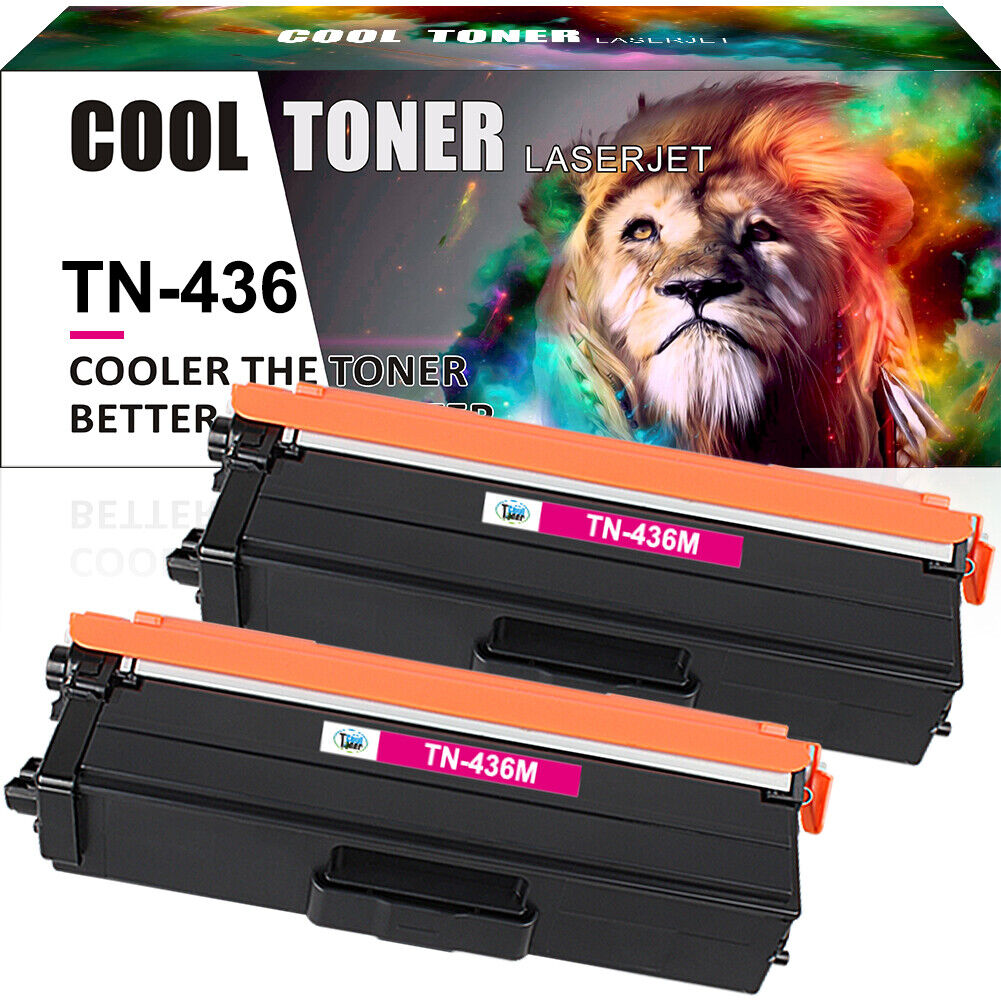2x TN436 Magenta Toner Compatible With Brother HL-L8360CDW DCP-L8410CDW L9310CDW