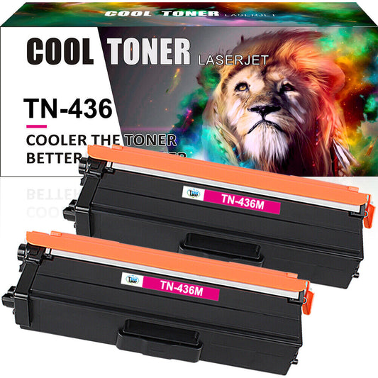 2x TN436 Magenta Toner Compatible With Brother HL-L8360CDW DCP-L8410CDW L9310CDW