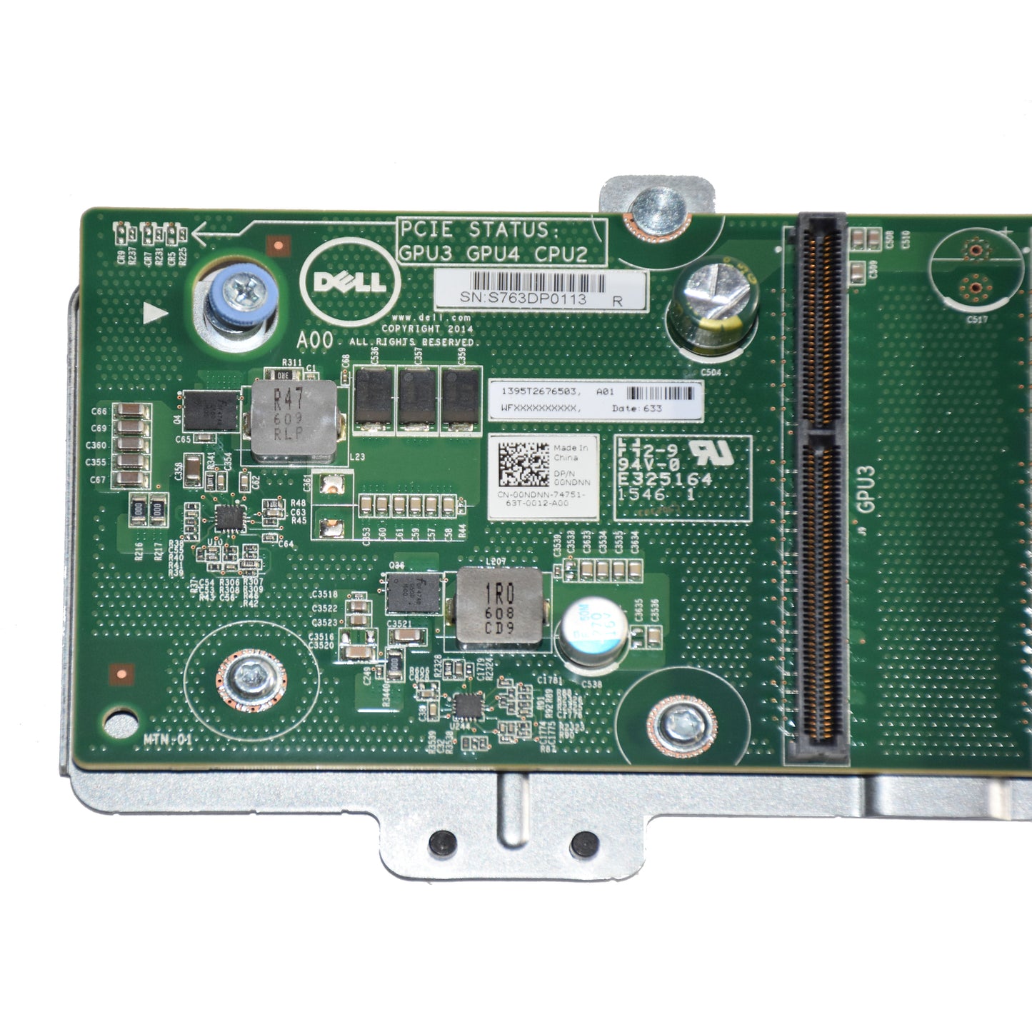 Dell PowerEdge C4130 2x CPU 4x GPU & 6x PCI-Express Slot Backplane Board 0NDNN