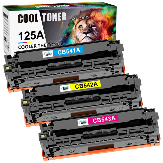 3PK Color CB540A 125A Toner Cartridge For HP LaserJet CP1215 CP1518NI CM1312NFI