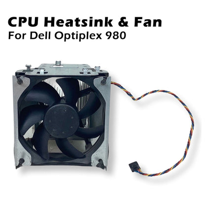OEM DELL OptiPlex 980 CPU Heatsink & Cooling Fan Metallic Shroud Assembly N374R