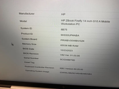 HP ZBook Firefly G10 A 14" Workstation - Ryzen 9 - 64GB - 2TB Wrnt 9/2028 Touch