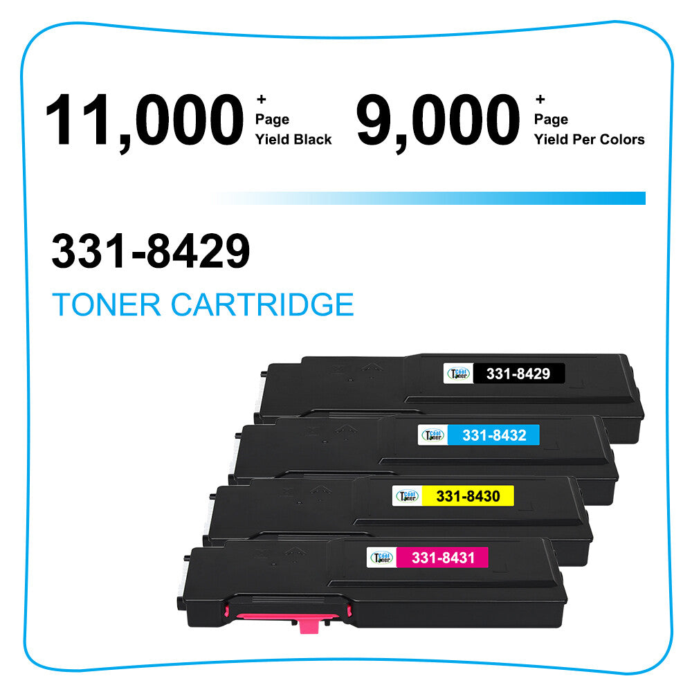 10 PACK C3760 Toner Cartridge Set for Dell C3760dn C3760n C3760dnf C3765dnf MF