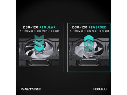 Phanteks PH-F120D30R_DRGB_PWM_BK01_3P CASEFAN PHANTEKS PH-F120D30R_DRGB_PWM_BK01