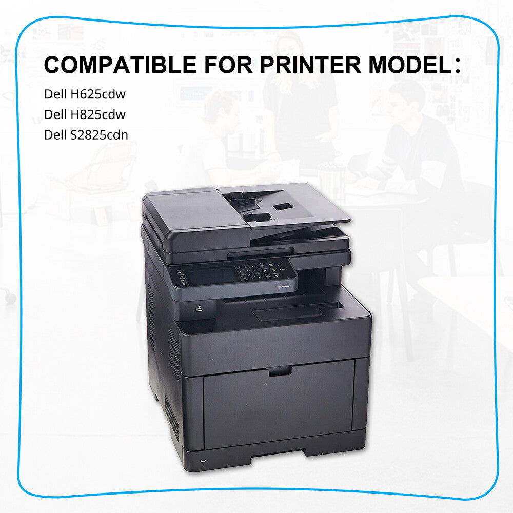 5PK Toner Compatible With Dell H625cdw H825cdw S2825cdn H625 H825 S2825 Printer