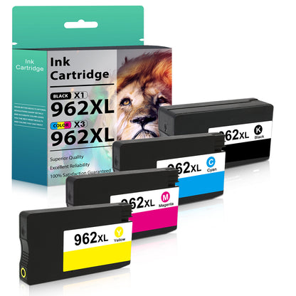 4PACK 962XL High Yield Ink Combo for HP OfficeJet Pro 9015 9016 9025 9010 9020