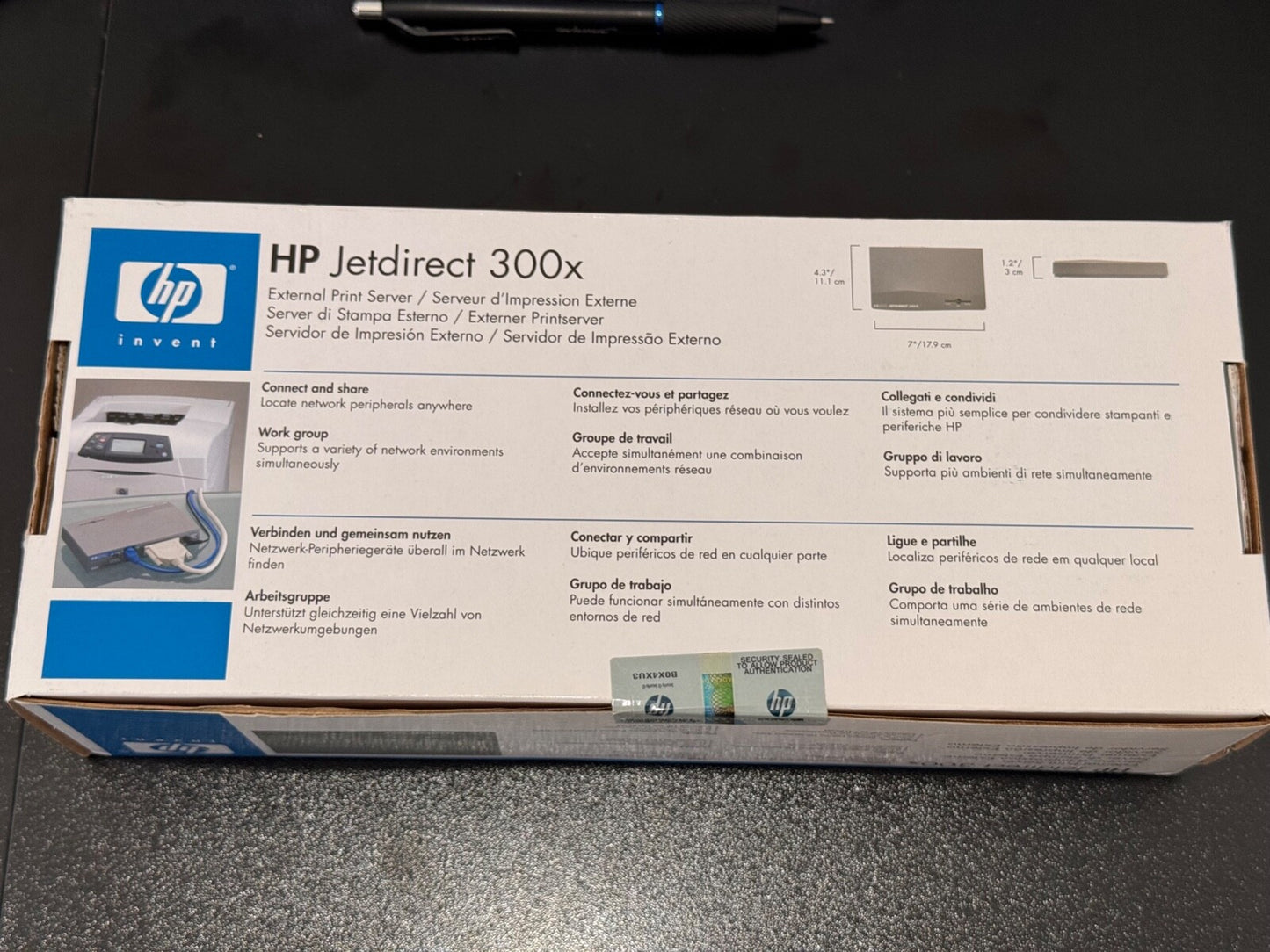 New HP Jetdirect 300x External Print Server for 10/100TX J3263G