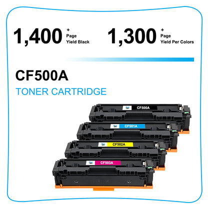4PK Toner Compatible With HP CF500A 202A LaserJet Pro MFP M281fdw M281cdw M254dw