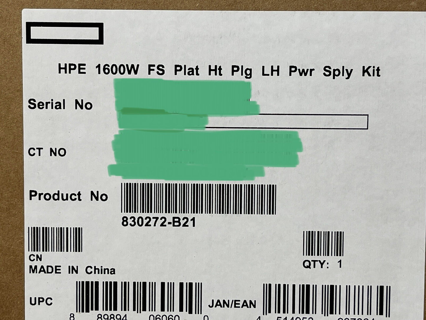 New Sealed HP 1600W Flex Slot Platinum Low Halogen Power Supply 200V-240V AC PSU