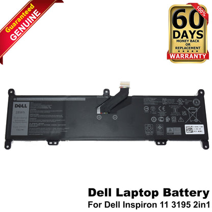 Dell Inspiron 11 3195 2-in-1 Laptop Battery NXX33 28Wh 2-Cell Li-Ion 020K1