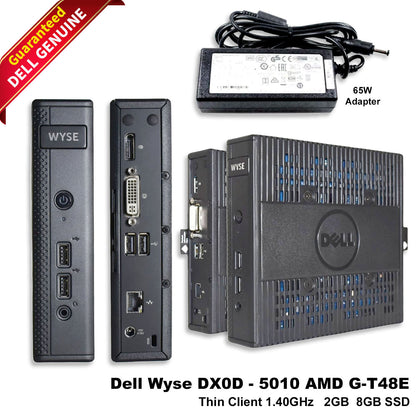Dell Wyse 5010 Thin Client AMD G-T48E 2GB RAM 8GB SSD ThinOS 8.3_012 RJ-45 H2YVF